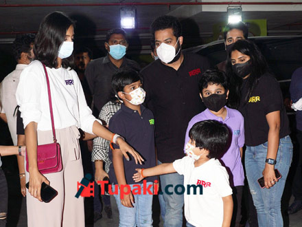 NTR Family at  RRR Special Screening